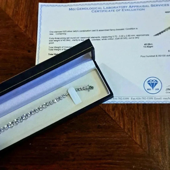 unbranded Jewelry - #50 Swarovski Bracelet Only Worn Twice Valued at $400